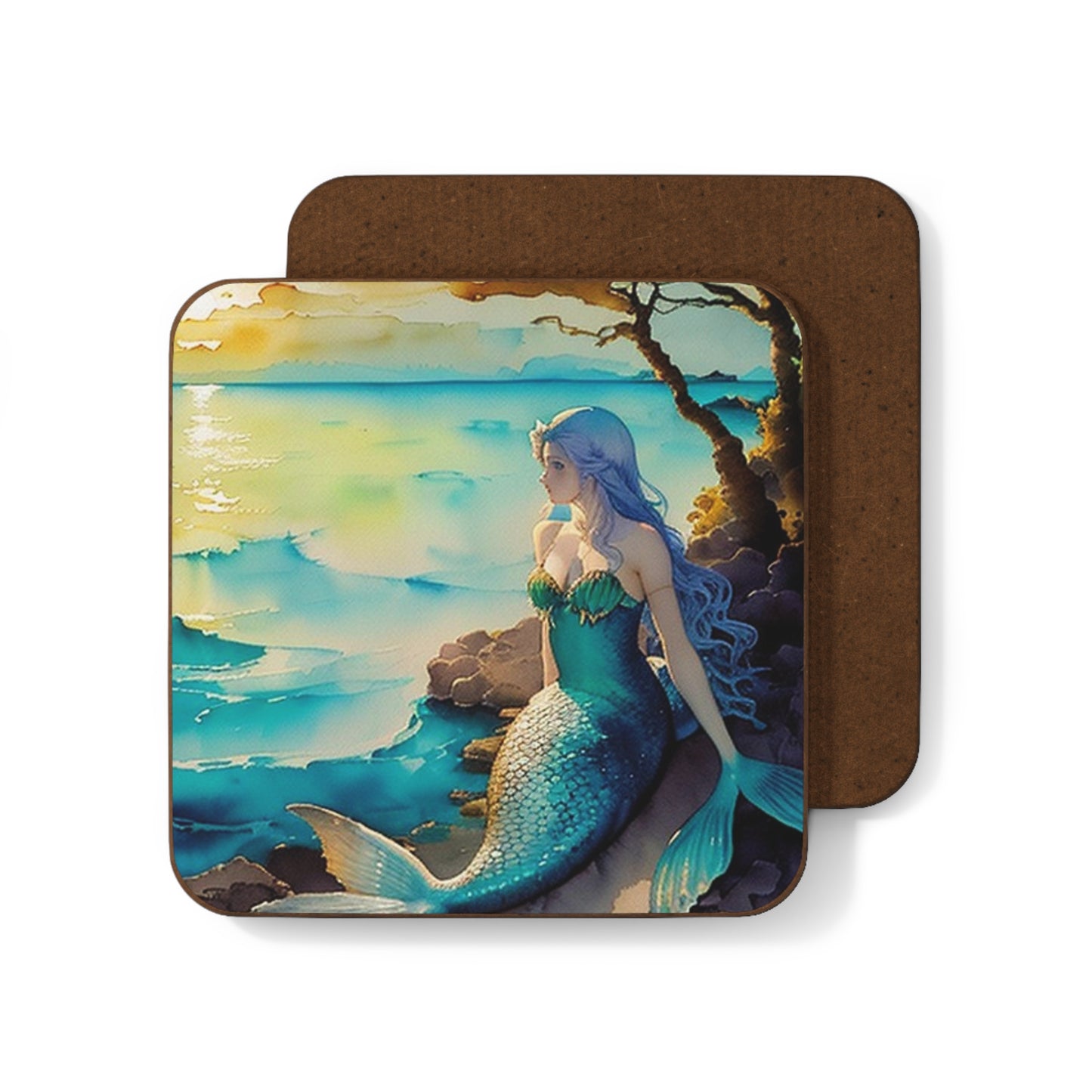 Dawn's Serenade: Mermaid's Seaside Contemplation