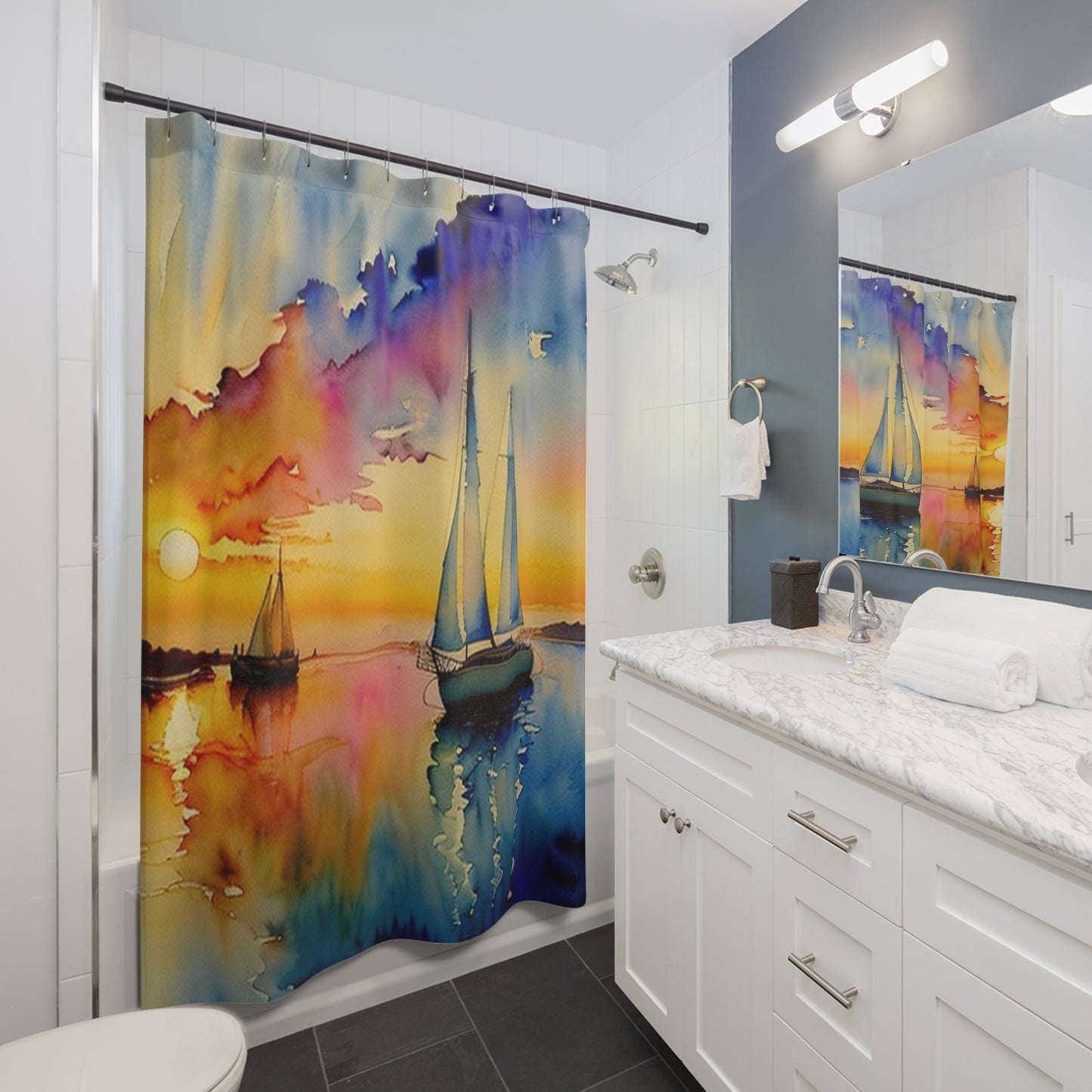 Watercolor Shower Curtain