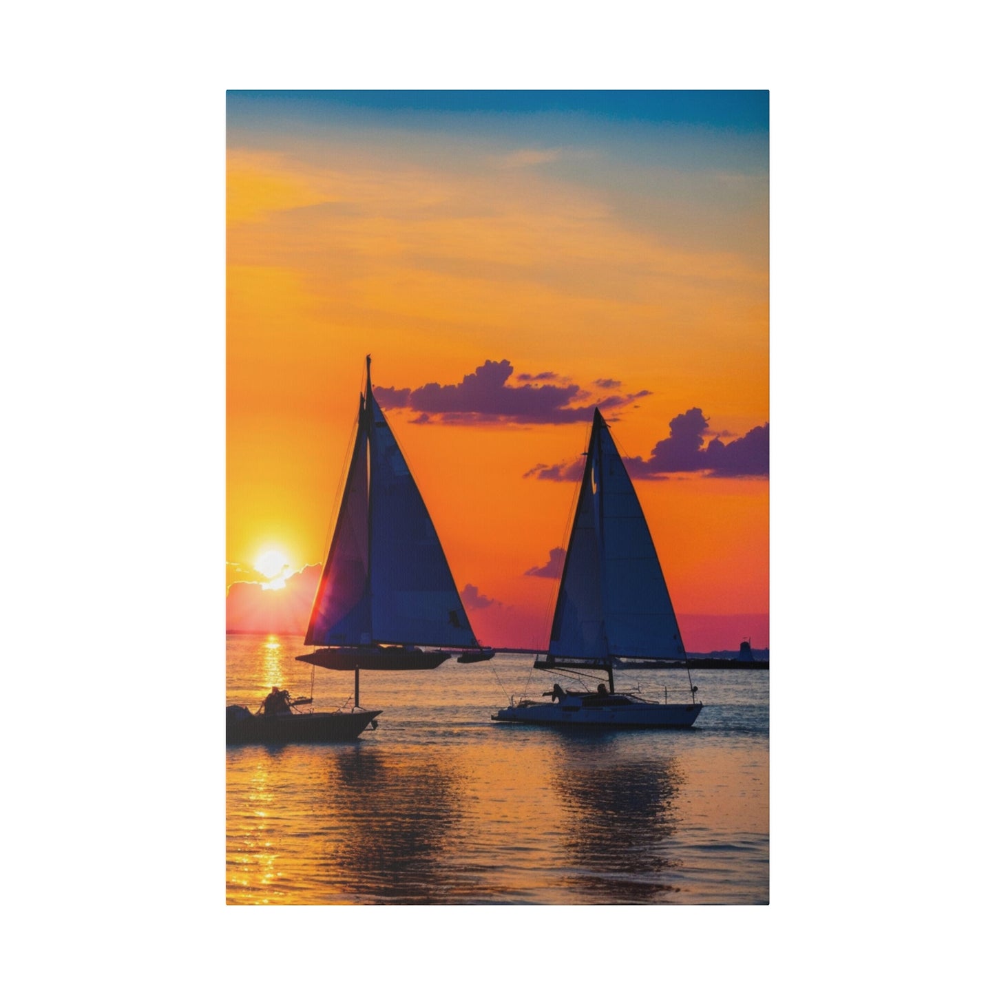 Golden Horizon: Sails at Dusk