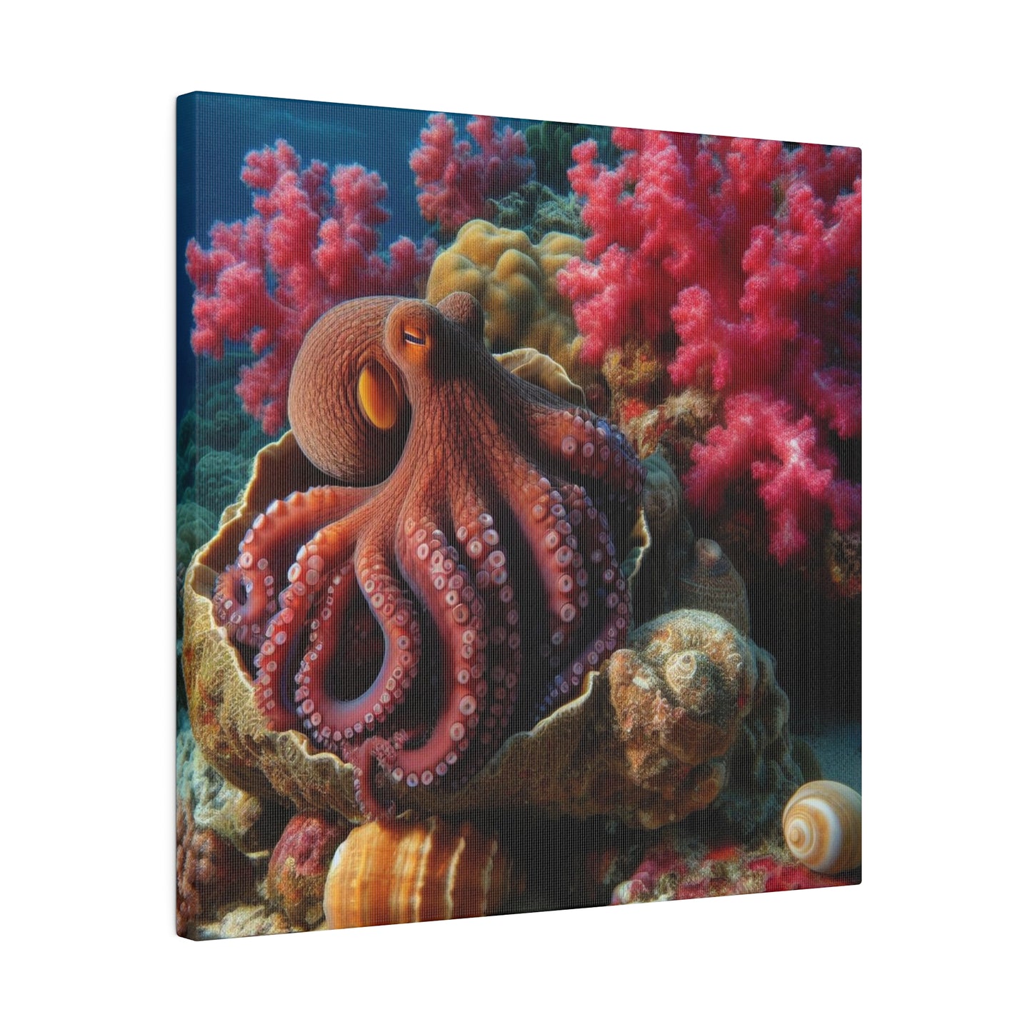 Crimson Embrace: Octopus's Tranquil Domain