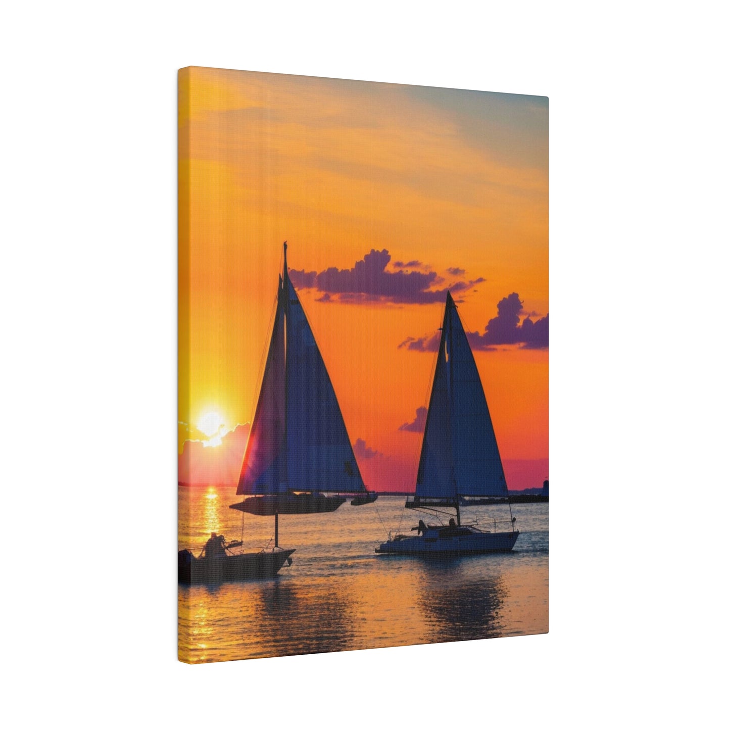 Golden Horizon: Sails at Dusk