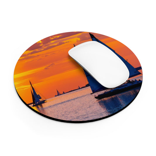 Sail into Sunset: Mousepad Voyage