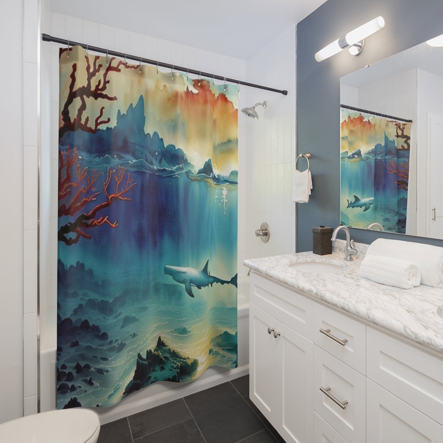 Watercolor Shower Curtain